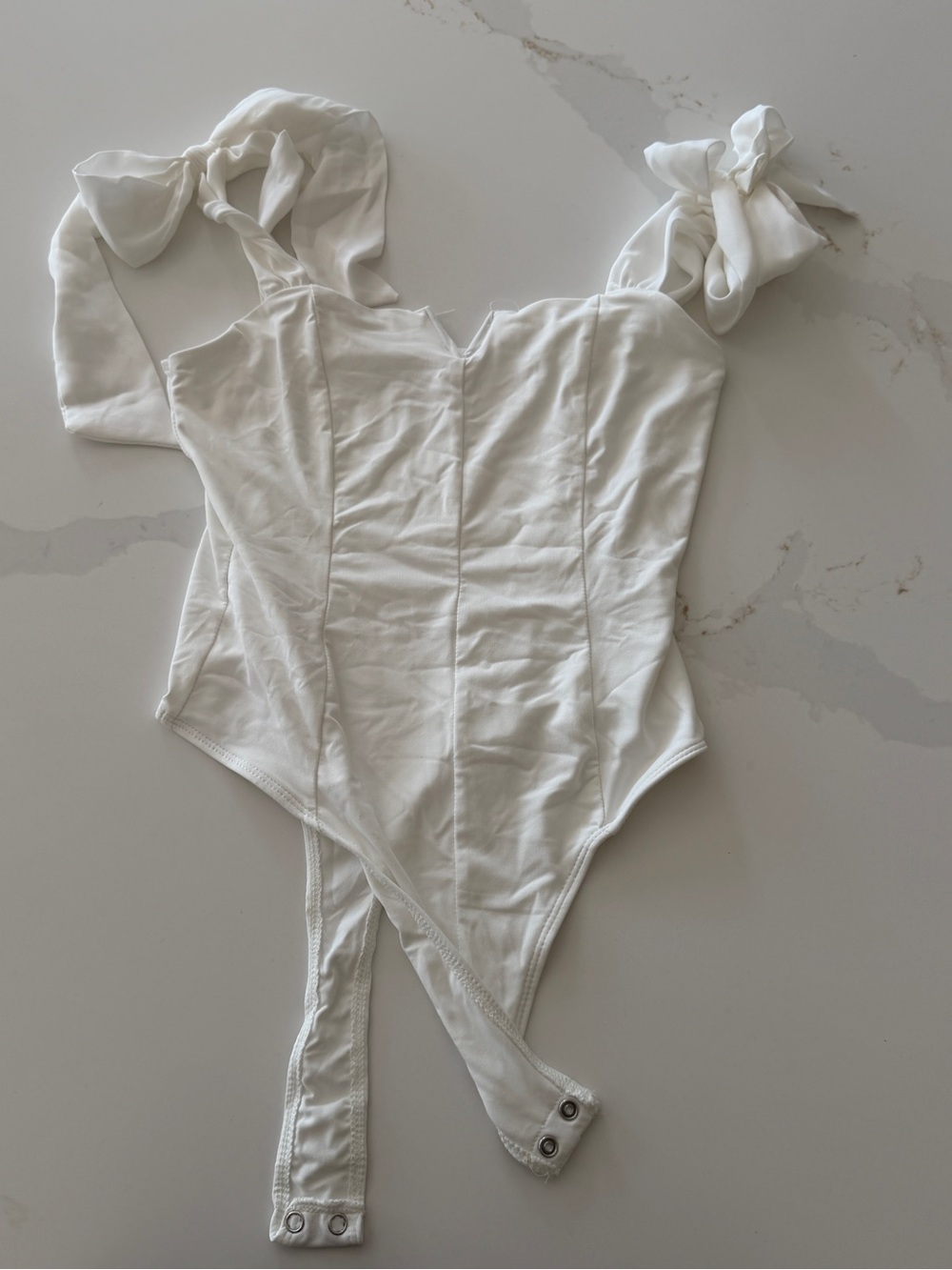 Pink Rose White Luxe Contour Bodysuit
